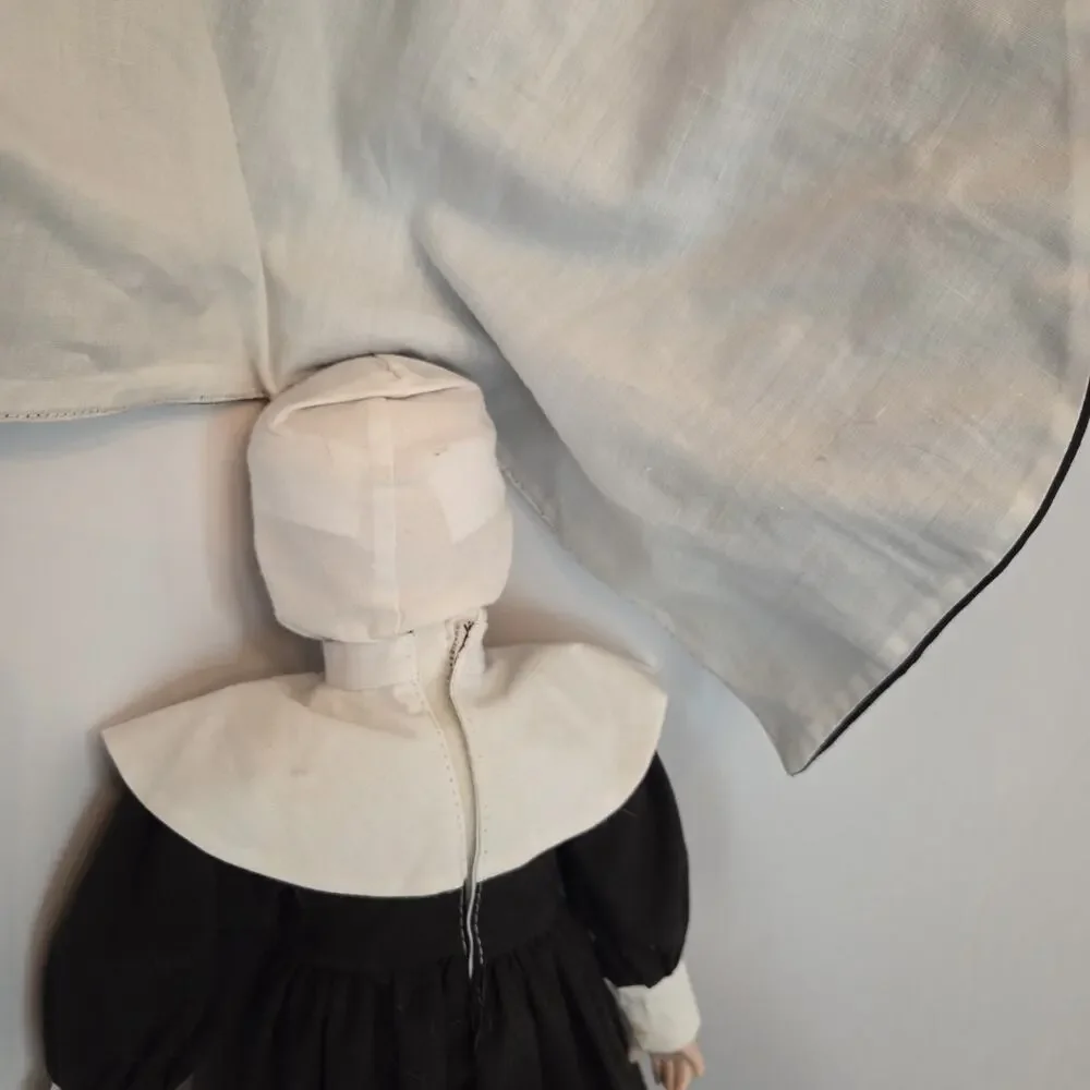 Vtg Nun Doll 16” Porcelain Face Hands Legs Chest Habit & Socks Incl. Unmarked